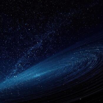 A black and white image of a spiral galaxy photo