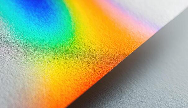 A close up of a rainbow colored paper photo
