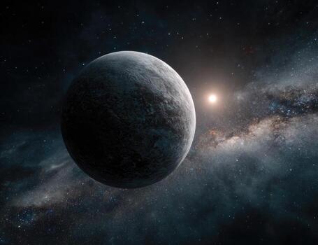An artist's impression of a planet in space photo