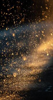 Golden dust on the ground photo