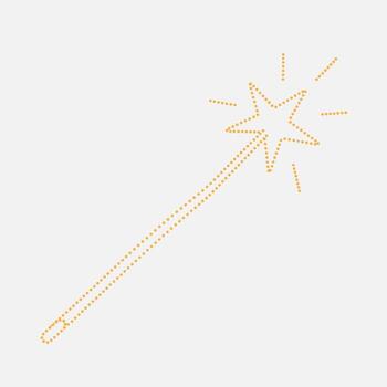 Brightly glowing sparkler emitting sparks and light in a dark setting, creating a festive and celebratory atmosphere vector