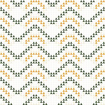 Geometric seamless pattern with circles, triangles, and squares for retro fabric, wallpaper, or textile design backdrop vector