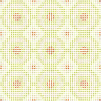 ilustración de un sin costura retro polca punto modelo con geométrico círculos para fondo de pantalla, tela, o papel diseño vector