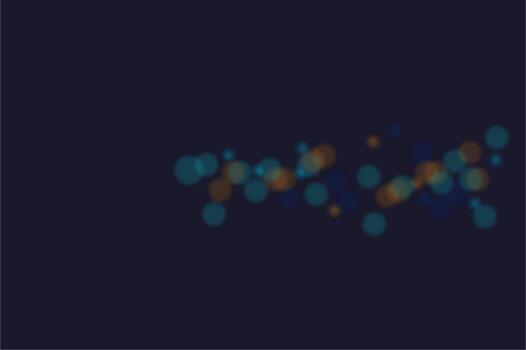 Abstract bokeh lights forming a luminous trail across a deep twilight background vector