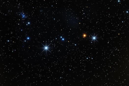 Bright constellations illuminate the night sky, creating a stunning celestial display photo