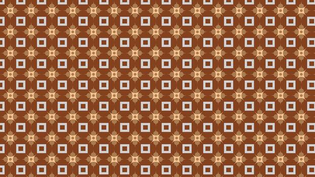 resumen geométrico antecedentes con repitiendo cuadrado y estrella formas en marrón y beige tonos ideal para fondos de pantalla tela huellas dactilares embalaje web y moderno gráfico diseño proyectos vector