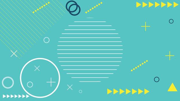 resumen turquesa antecedentes presentando geométrico líneas círculos y amarillo diseño elementos, Perfecto para carteles, pancartas, digital proyectos, presentaciones y creativo obras de arte vector