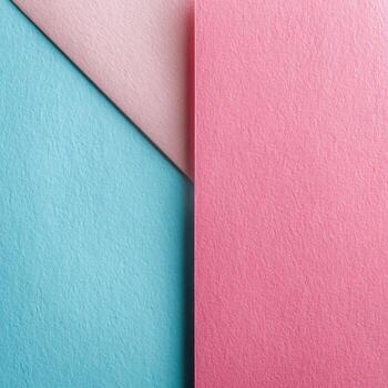 Close-up of textured pastel-colored papers arranged in geometric shapes, with shadows photo
