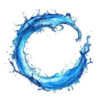 Circular water splash design photo