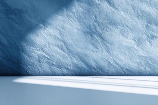 mínimo resumen antecedentes y borroso follaje sombra de árbol hojas. cosmético producto presentación. prima podio. pastel ligero vacío pantalones azul pared. escaparate monitor caso. frente ver moderno Bosquejo foto