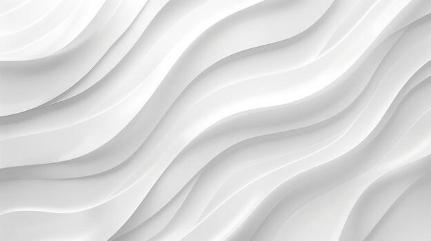 White abstract background with waves. Creative Architectural Concept. Modern simple ripple pattern. White radial web template background, brochure cover, app. Material style. Geometric surge billow photo