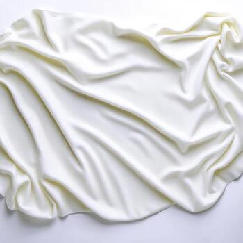 Textured White Fabric Background with Soft Drapery for Elegant Design and Photography Projects photo