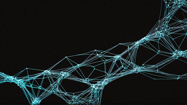 Modern technology background with glowing network connections against black for futuristic designs and innovative concepts, perfect for tech and data projects photo