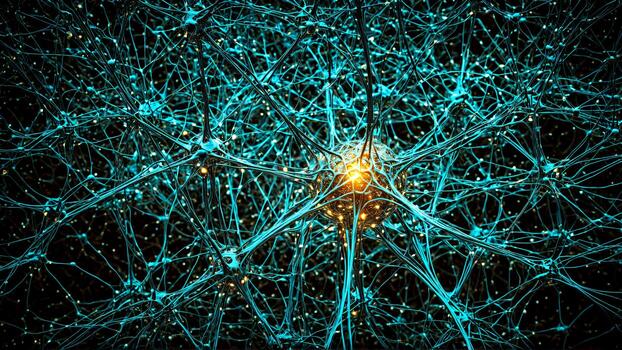 maravilloso neurona red transporta inteligencia, avanzado tecnología, y complejo datos conexiones para futuro innovación y médico avances foto