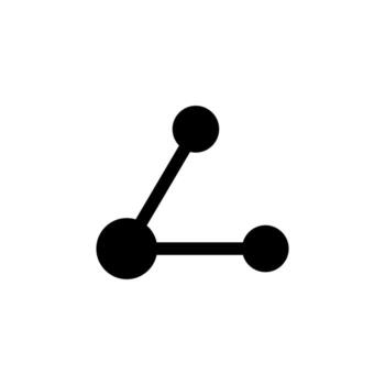 Clean Solid Network Icon for Data, Signal, and Network Control Interface vector
