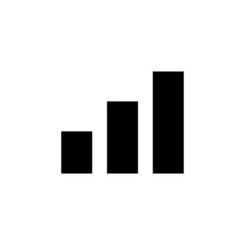 sencillo sólido señal icono negro glifo diseño para inalámbrico, cobertura, y red tablero vector