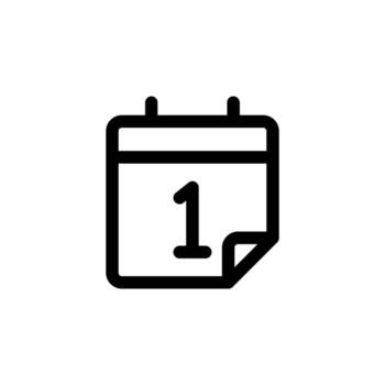 línea fecha icono Delgado contorno número calendario para aplicación, web, y tablero ui vector