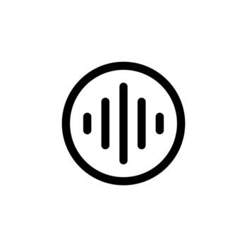 Modern Line Voice Outline Icon for Sound, Conversation, and Digital Media Tools vector