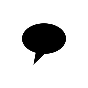 limpiar sólido comentario icono para comunicación, comentario, y en línea comunidad aplicación vector