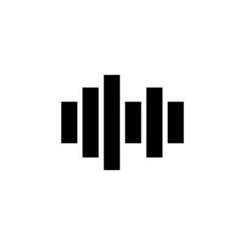 Clean Solid Voice Icon for Recording, Broadcast, and Voice Message Interface vector