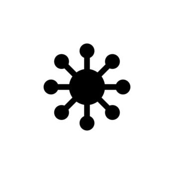 Solid Network Icon Black Glyph Connection Symbol for Internet and Wifi App vector