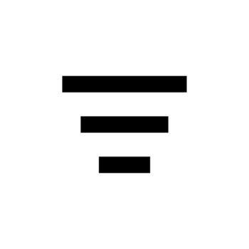 Simple Solid Filter Black Icon for Preference, Menu, and Digital Design vector