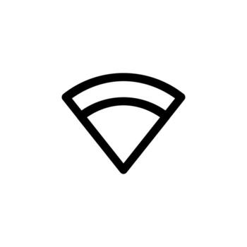 Modern Line WiFi Outline Icon for Signal, Data, and Access Control Dashboard vector
