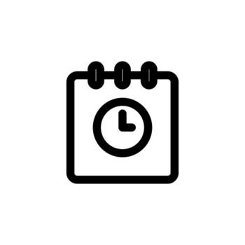 Line Deadline Icon Thin Outline Time Limit Symbol for Project and Task Interface vector