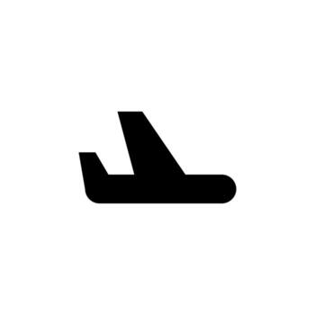 Modern Solid Airplane Mode Glyph Icon for Connection, Toggle, and Device Tools vector