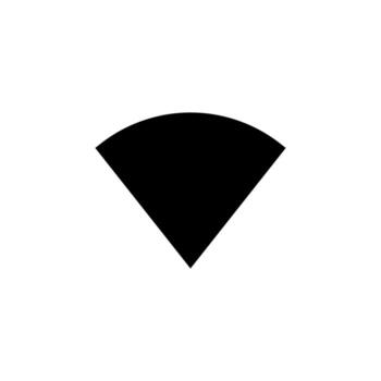Simple Solid WiFi Icon Black Glyph Design for Network, Streaming, and Access Control vector
