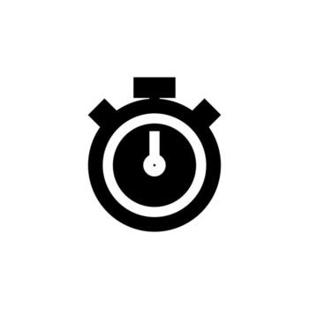 Modern Solid Timer Glyph Icon for Countdown, Event, and Time Tracking Tools vector