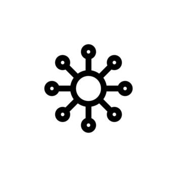 Modern Line Network Outline Icon for Signal, Streaming, and Device Dashboard vector