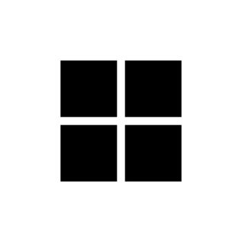 Simple Solid Table Black Icon for Database, Structure, and UI UX Elements vector