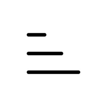 elegante línea ordenar descendente contorno icono para analítica, prioridad, y ui elementos vector