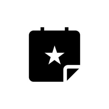 Clean Solid Event Icon for Meeting, Reminder, and Productivity Tracking Interface vector