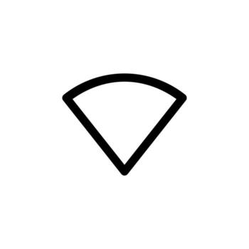 Clean Line WiFi Thin Icon for Router, Online, and Communication Tools UI vector