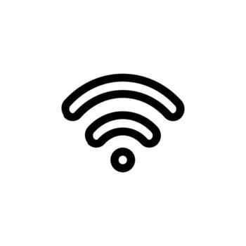 Line WiFi Icon Thin Outline Signal Symbol for Wireless Network and Internet Interface vector