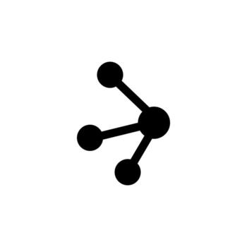 Simple Solid Network Icon Black Glyph Design for Wireless, Streaming, and Device Dashboard vector