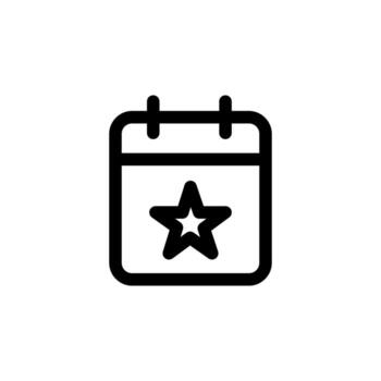 Modern Line Event Outline Icon for Business Workflow and Time Planning Tools vector