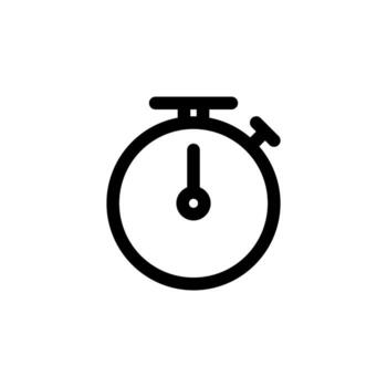 Line Timer Icon Thin Outline Countdown Symbol for Task and Schedule Interface vector