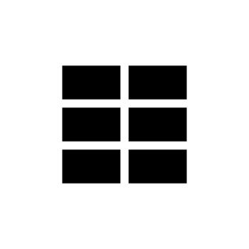 Modern Solid Table Glyph Icon for Data Management and Information Design vector