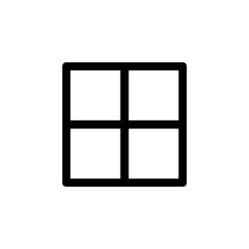 Simple Line Table Black Thin Icon for Rows, Columns, and Information Display vector