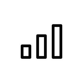 Modern Line Signal Outline Icon for Device, Network, and Online Status Dashboard vector