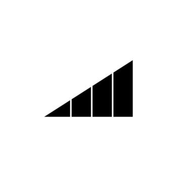 Bold Solid Signal Black Icon for WiFi, Connectivity, and Digital Interface vector