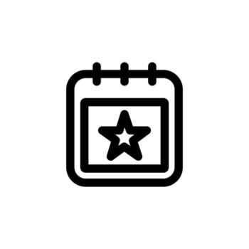 Clean Line Event Thin Icon for Organizer, Agenda, and Meeting Management UI vector