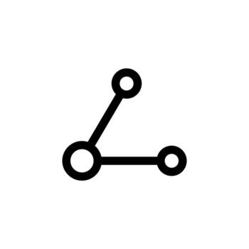 Line Network Icon Thin Outline Connection Symbol for Internet and Wifi Interface vector