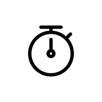 Simple Line Timer Outline Icon for Digital Clock, Stopwatch, and Alert UI vector