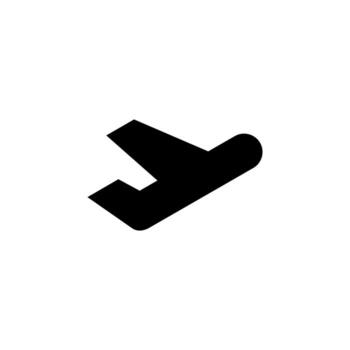 Bold Solid Airplane Mode Black Icon for Offline, Network, and Mobile Interface vector