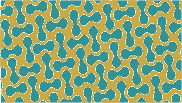 sin costura retro resumen geométrico modelo en verde azulado y mostaza amarillo Arte ilustración vector