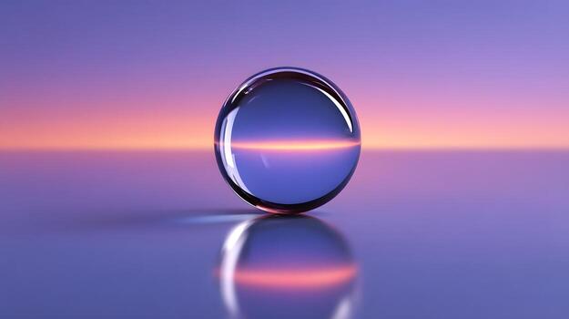 Mirrored glass orb reflects an alternate reality photo